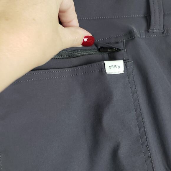 Orvis 36x32 Water Repellant Golf Trouser Pants Charcoal Gray Comfort Stretch - Picture 10 of 13